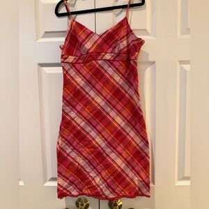 Smart Set Vibrant Red and Pink Mini Dress